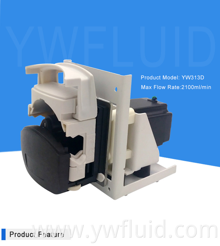 YWfluid Chemical resistant Peristaltic pump with High flow rate Used for chemical mixed liquid transfer
